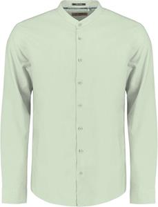 No Excess Shirt granddad solid with linen mint