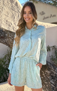 Jurkjes Bohemian Chevron Blouse Mint
