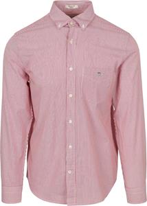 Gant Poplin Banker Overhemd Streep Rood
