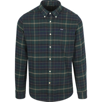 Barbour Overhemd Lange Mouw  Kyeloch Overhemd Ruit Donkergroen