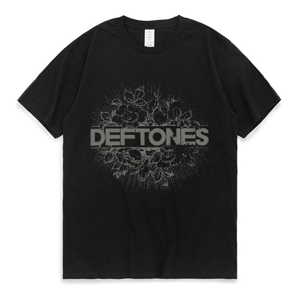Nexus Athleisure Punk Metal Rock Band Deftones Bloemen Burst Afbeelding T-shirt Mannen Straat Vintage Casual Katoenen T-shirt Gothic Harajuku T-shirt mannelijke L lichtpaarse kleur