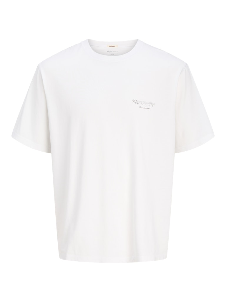 Jack & Jones joralmeria world tee ss crew neck 12276785 bright white