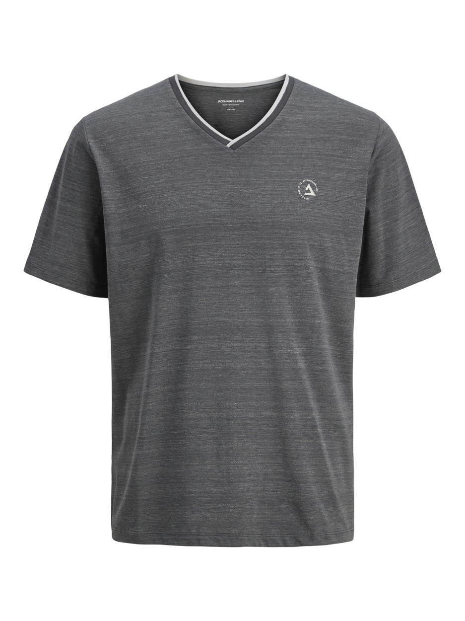 Jack & Jones Jcocontrast tee ss v-neck smu antraciet
