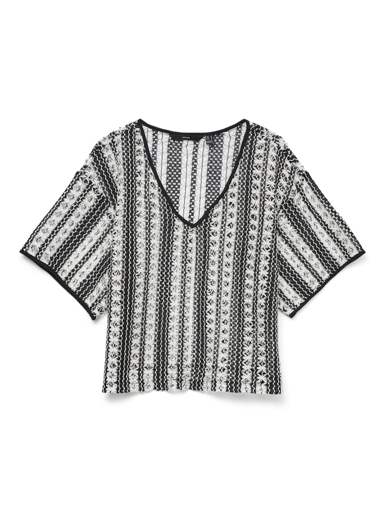 Vero Moda vmohio ss v-neck oversize top jrs g 10324978 black