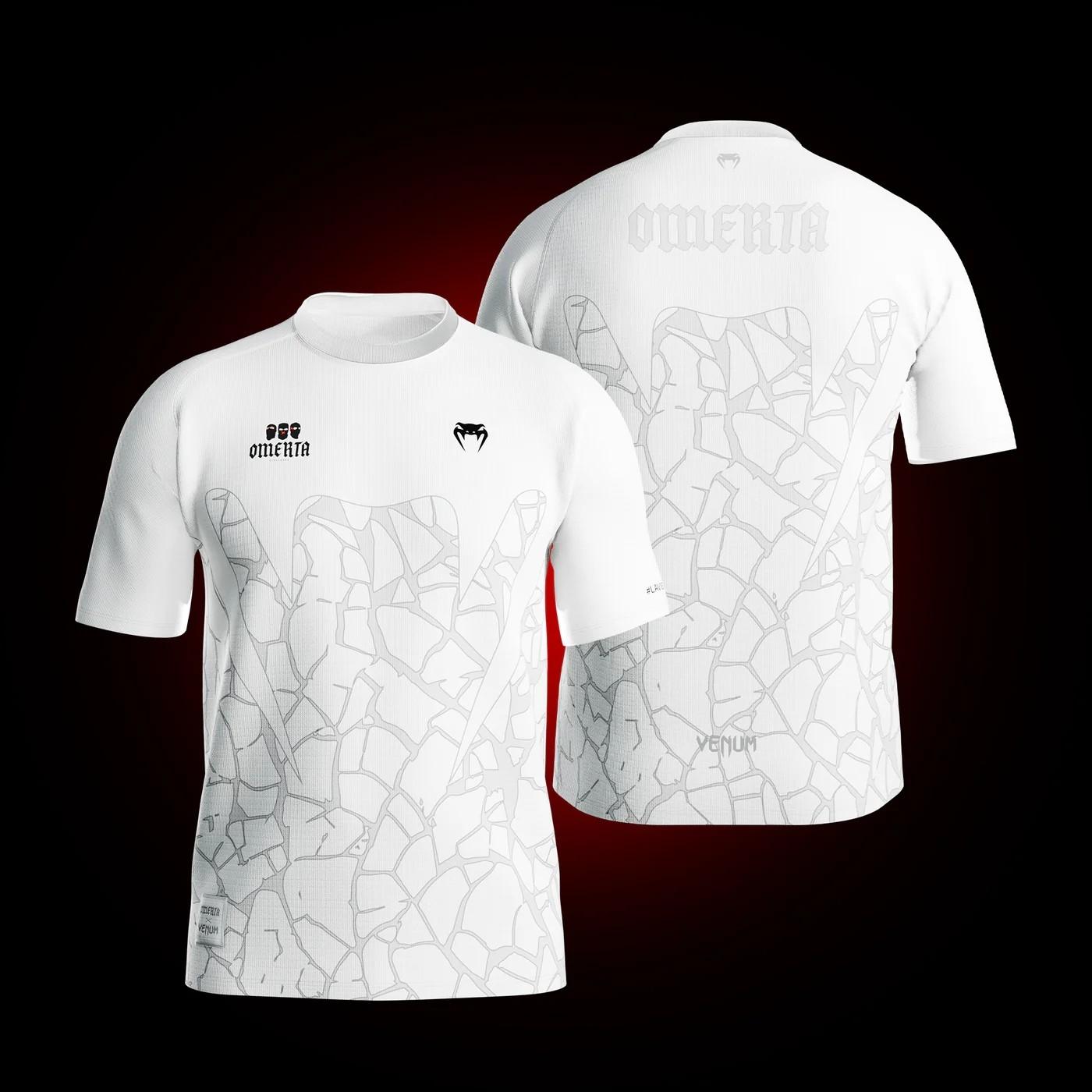Laoxu OMERTA Boxing Fans Zomer 3D Print Ademend Jersey Heren Outdoor Sportkleding Heren Ronde Hals Korte Mouw Kinder T-shirt M wit