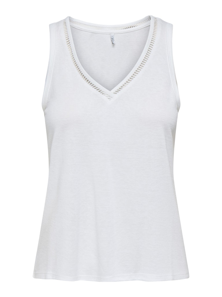 Only onlpenny s/l v-neck top jrs noos 15320076 cloud dancer