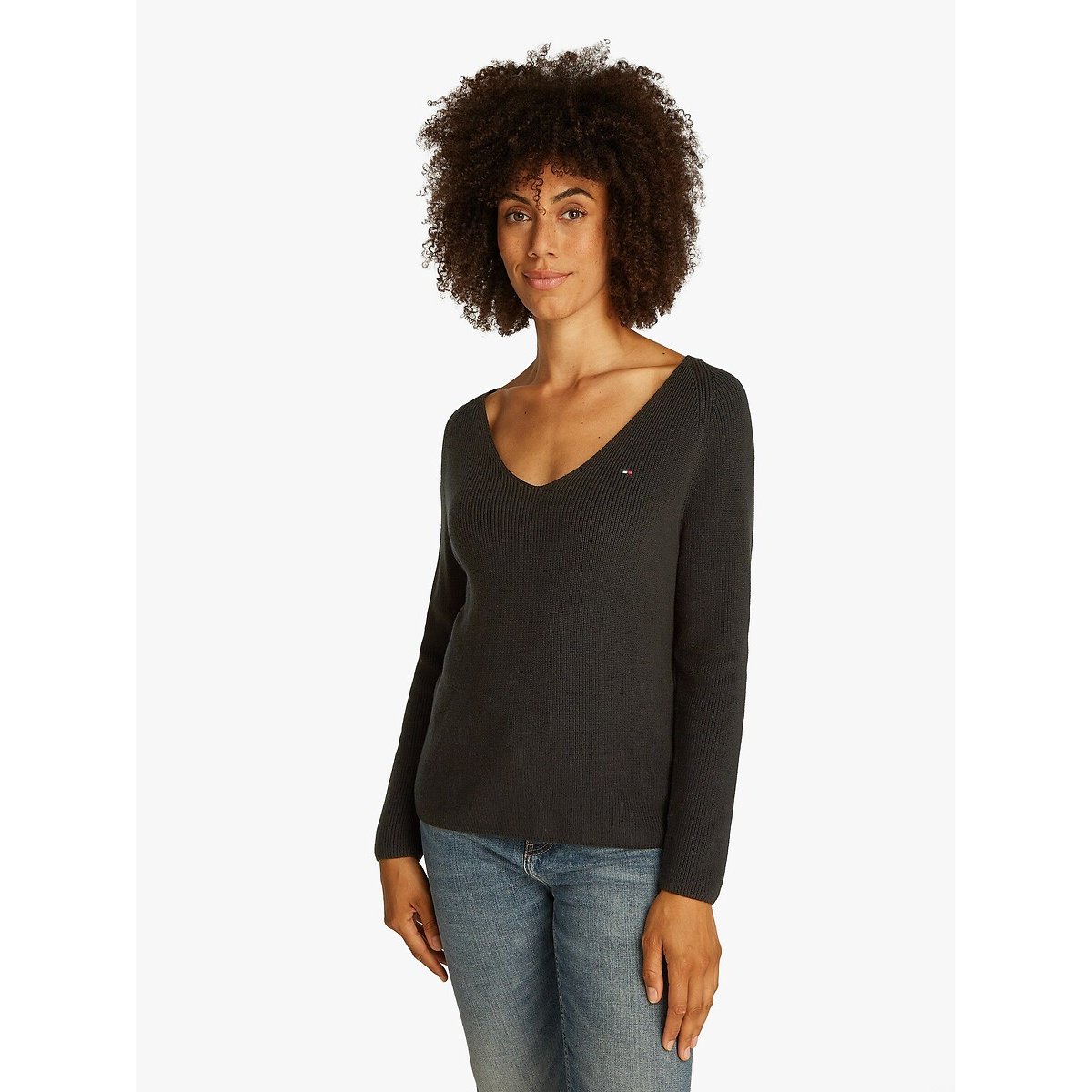 Tommy Hilfiger Gebreide trui CO CARDI STITCH V-NK LS