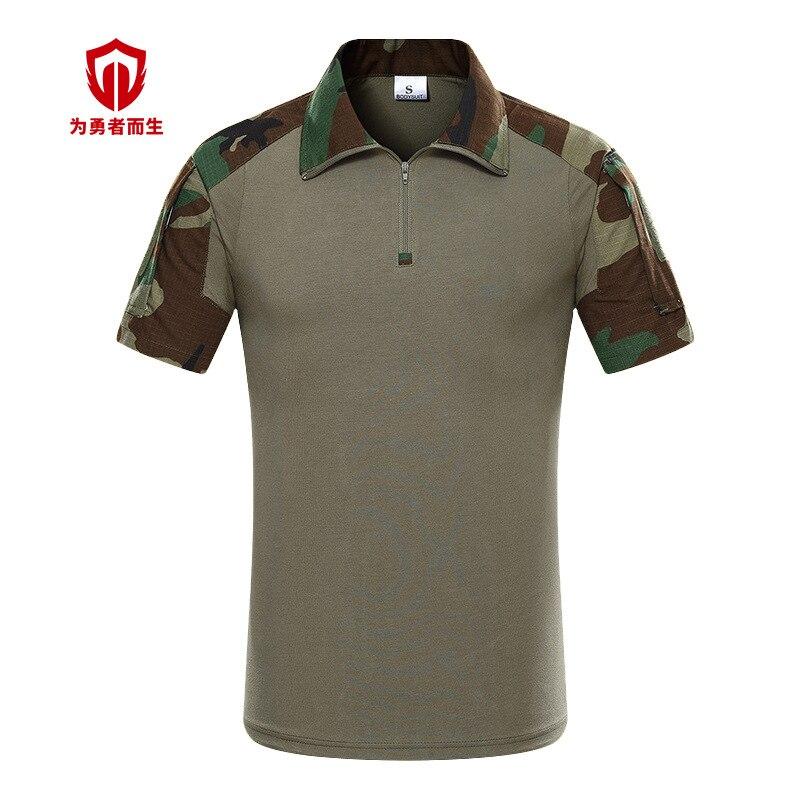 Explorer Outdoors Camouflage Tactische T-shirt Mannen Korte Mouw US Army Airsoft Combat BDU Shirt Multicam Assault Militaire Wandelen Jacht Shirts M