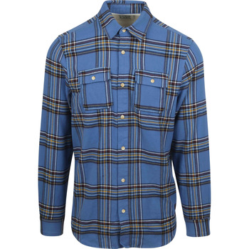 Scotch & Soda Overhemd Lange Mouw Scotch & Soda Flanel Overhemd Blauw