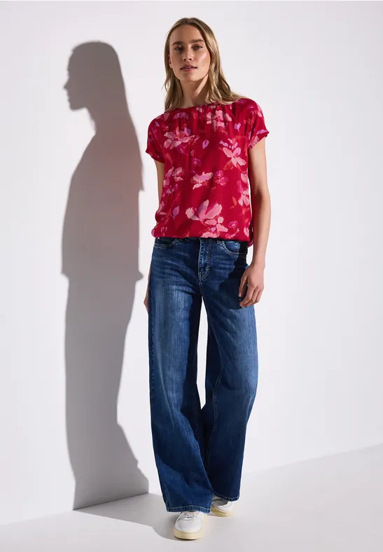 STREET ONE Shirt met print met een bloemmotief