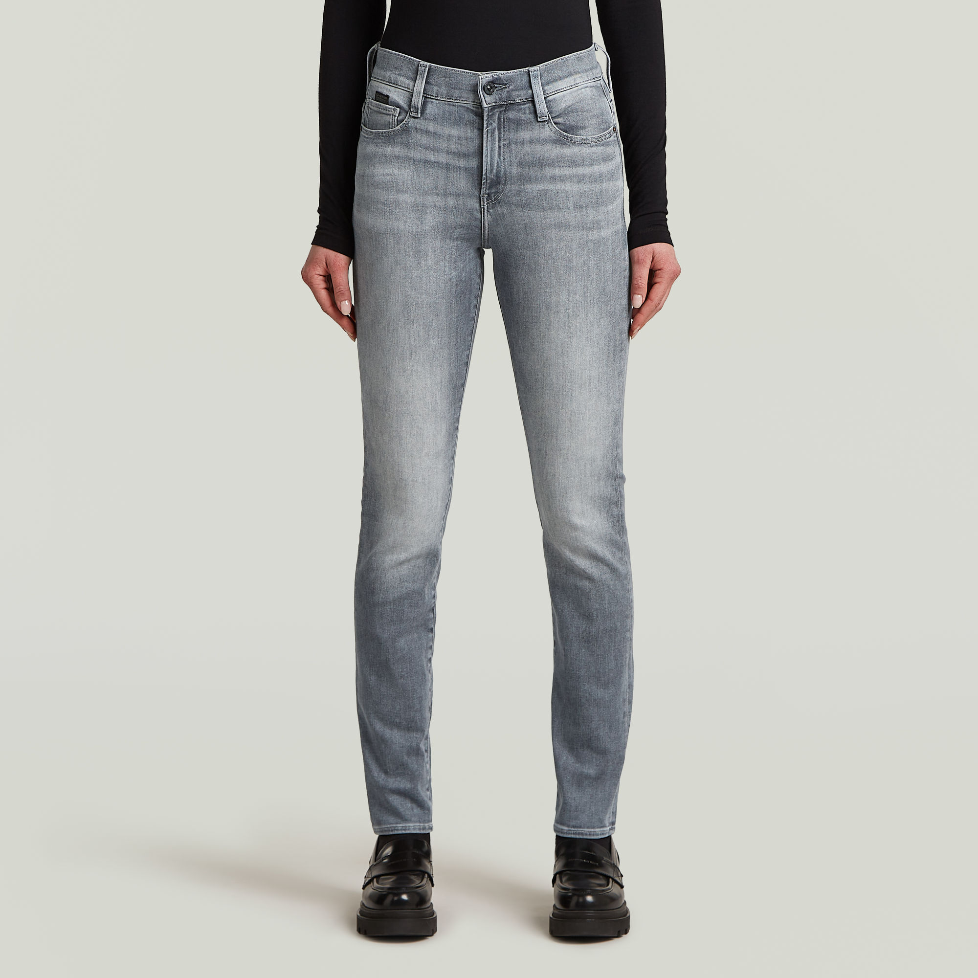 G-Star RAW Ace 2.0 Slim Straight Jeans - Grijs - Dames