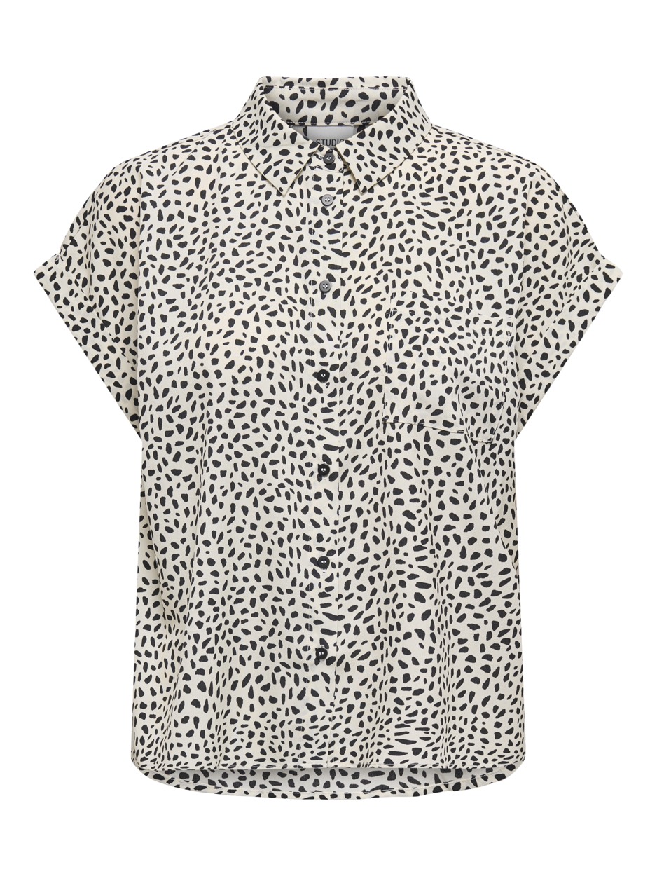 Only Onlhannover life ss shirt wvn noos ecru dessin