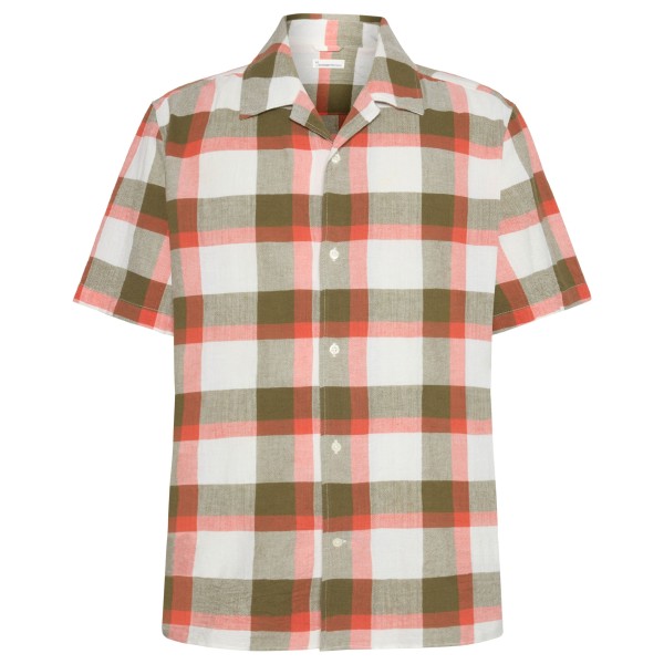 KnowledgeCotton Apparel  Boxed Fit S/S Checkered Shirt - Overhemd, roze