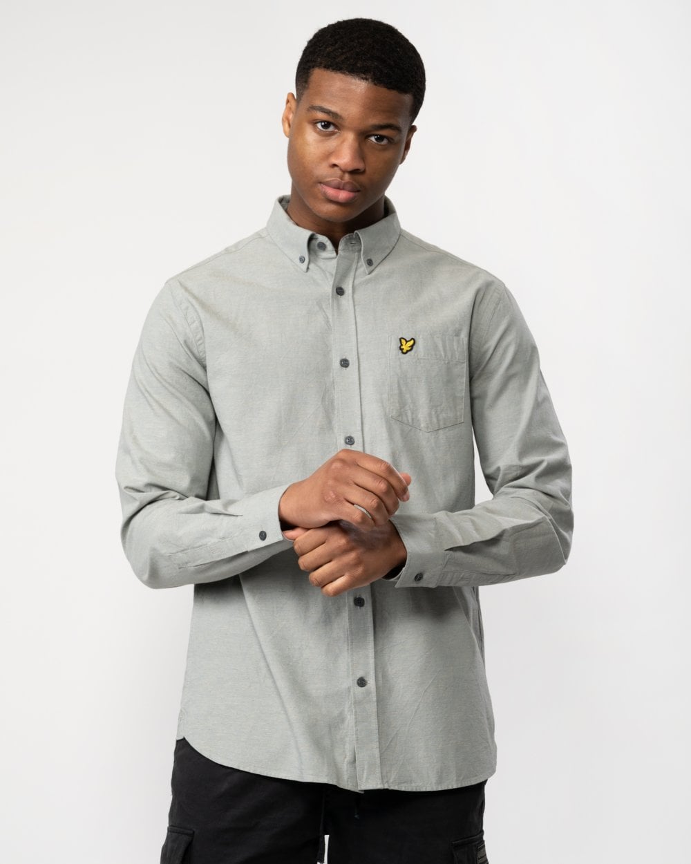 Lyle & Scott Overhemd Lange Mouw Lyle & Scott Chemise manches longues boutonnée en lin et coton