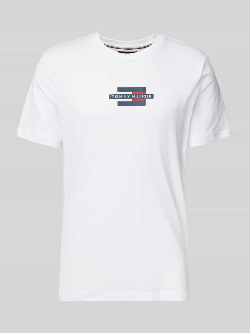 Tommy Hilfiger Shirt met korte mouwen FLAG BOX TEE Met een ronde hals