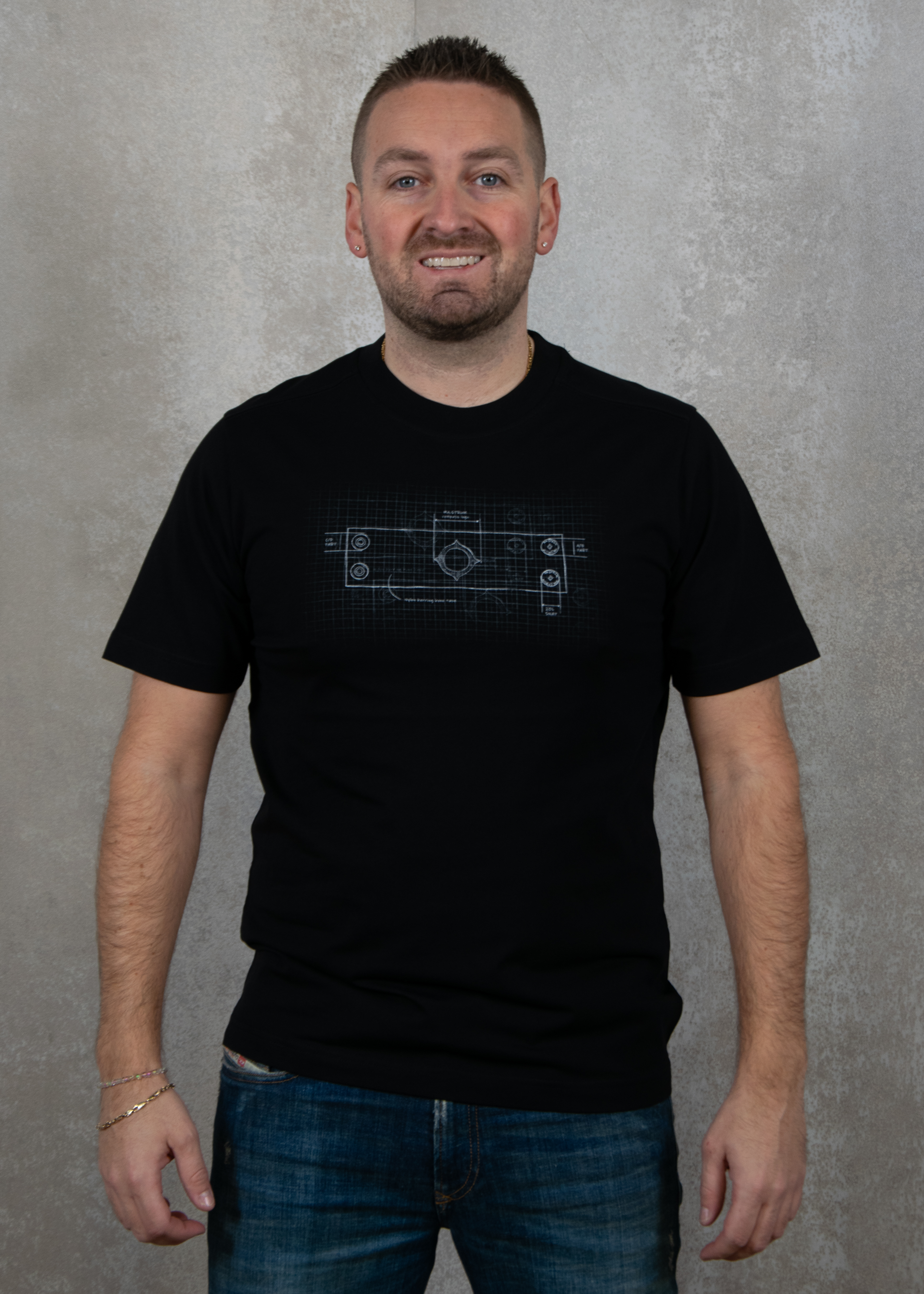 Ma.strum Badge blueprint tee