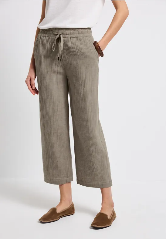Street One Mousseline broek Wide Legs