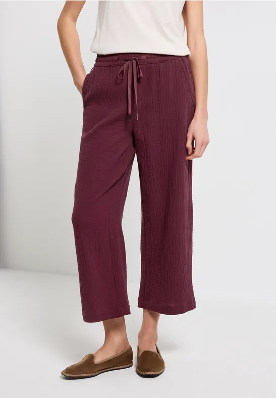Street One Mousseline broek Wide Legs