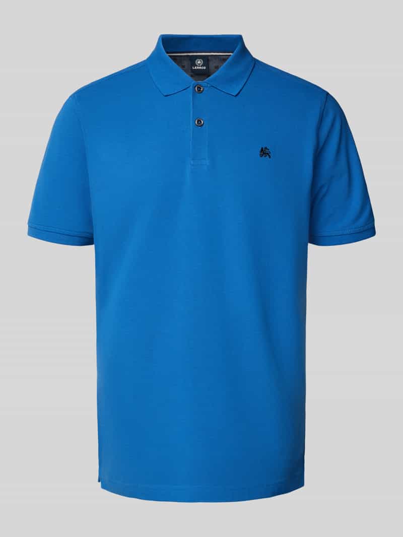 Lerros Shirt met korte mouwen met logoborduursel op borsthoogte