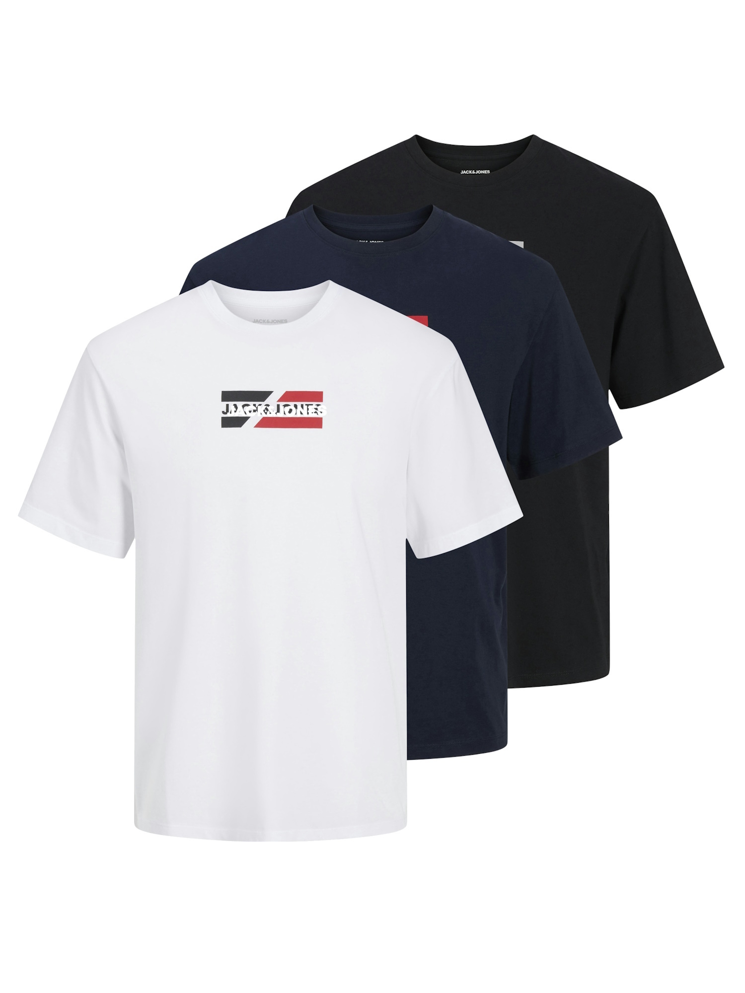 Jack & Jones Shirt met korte mouwen JJECORP GRAPHIC TEE SS O-3PK MP NOOS (set, 3-delig)