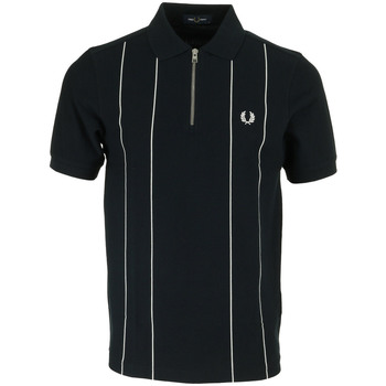 Fred Perry T-shirt  Pinstripe Zip Neck Polo Shirt