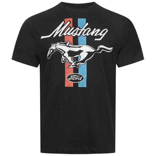 Lizenz FORD MUSTANG Stripes Heren T-shirt POMTS137BLK