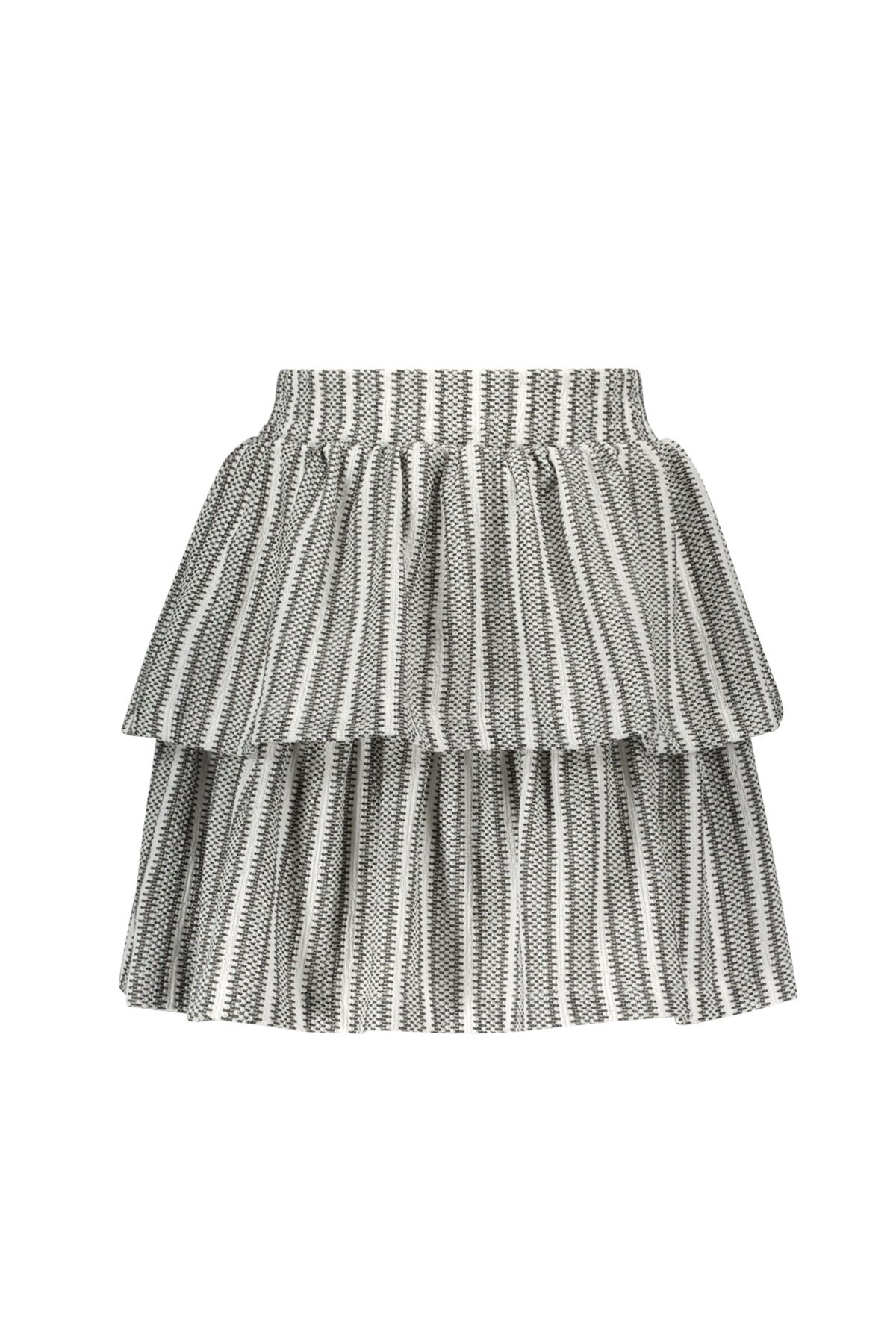 B.Nosy zomer rok meisjes - zwart/wit gestreept - 2-laags - Romee