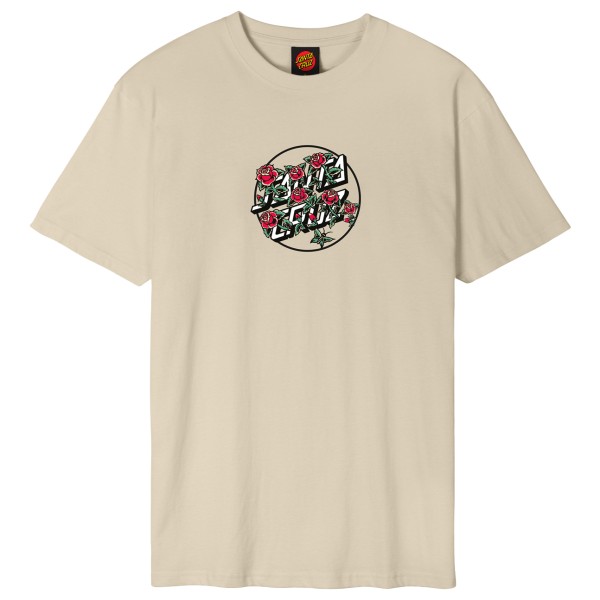 Santa Cruz  Flash Stacked Dot Front - T-shirt, beige