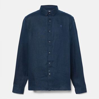 Timberland Overhemd Lange Mouw  TB0A2DC31 - LINEN SHIRT-4331 NAVY