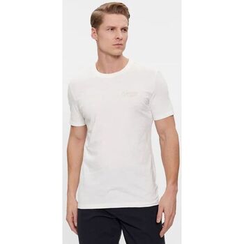 Guess T-shirt  M4RI49 KBL31 TREATED ITALIC-G018 SALT WHITE