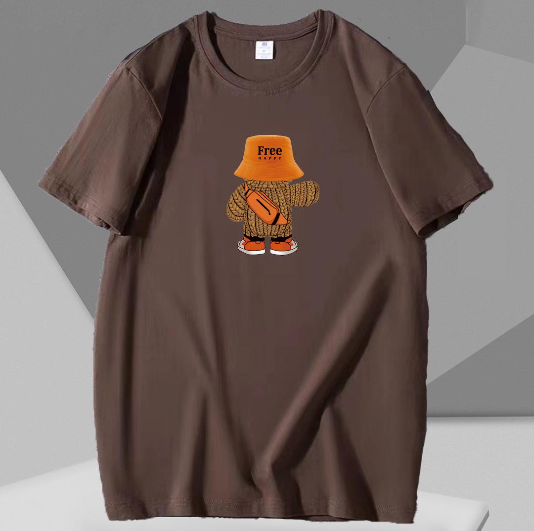 Bistrota Extra groot katoenen T-shirt voor heren in verschillende kleuren - Casual en stijlvol 12XL-T-shirt voor thuis 4XL lichtbruin