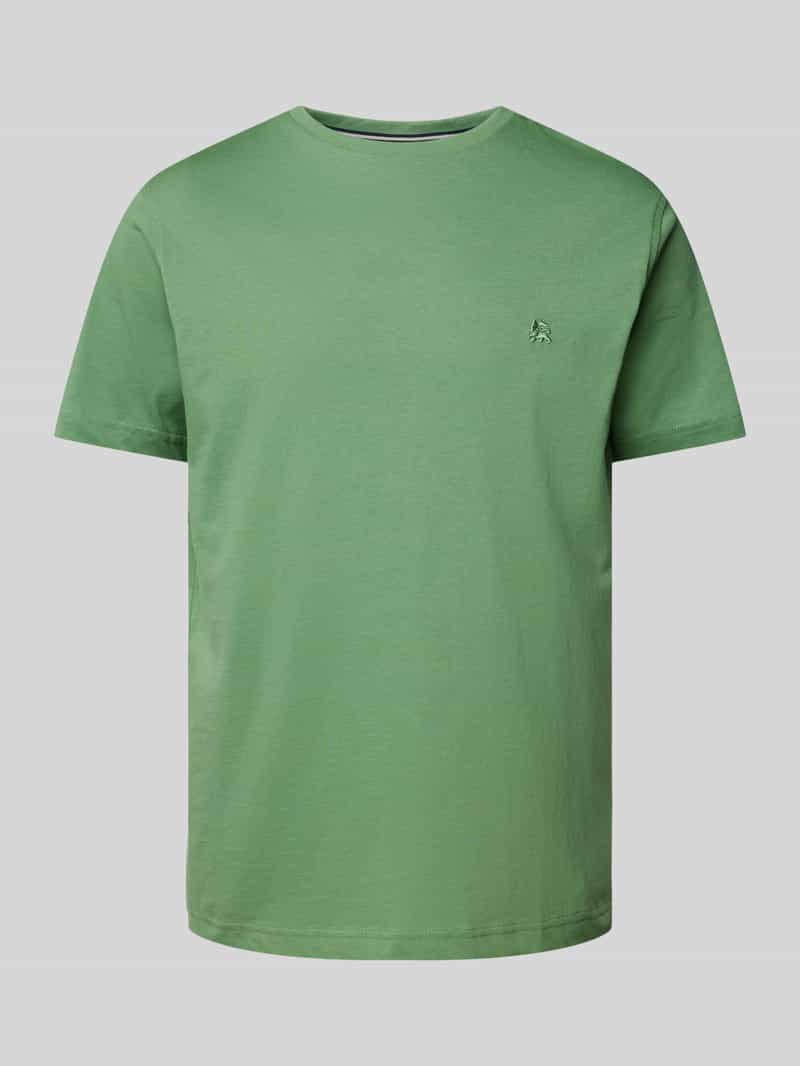 Lerros T-shirt  basic T-shirt met logostiksel, effen