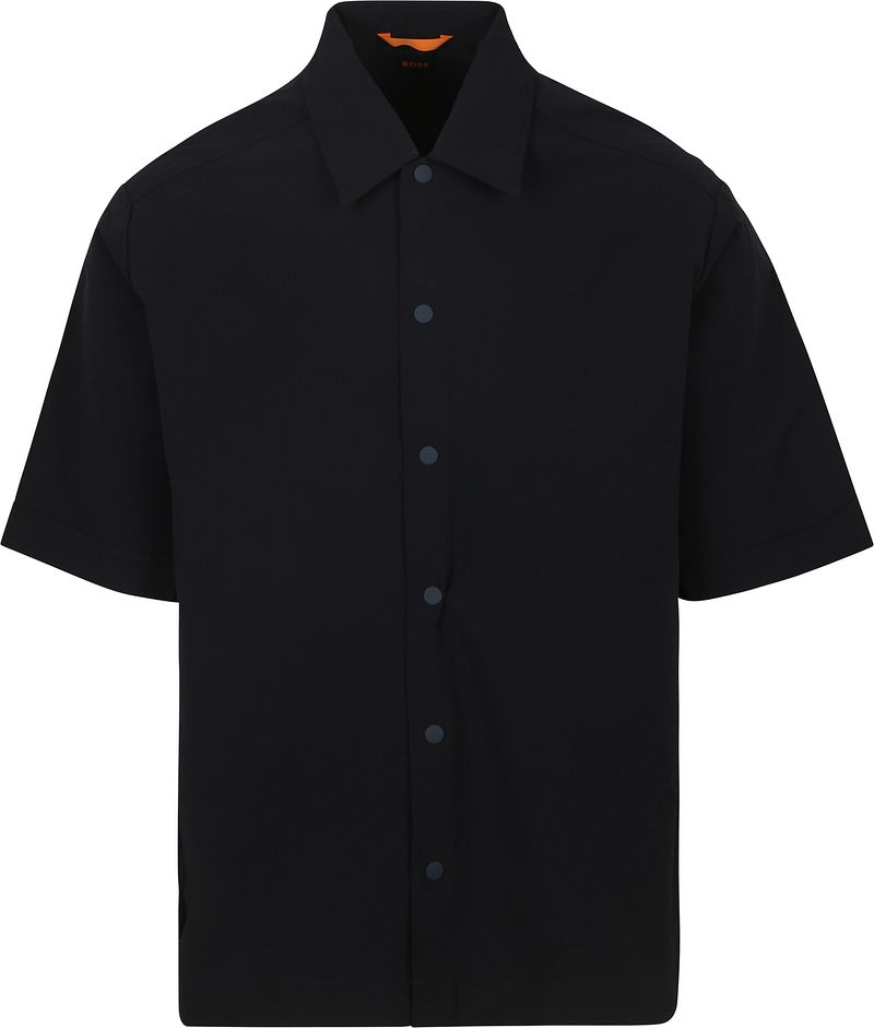 Boss Lapoully Short Sleeve Overhemd Navy