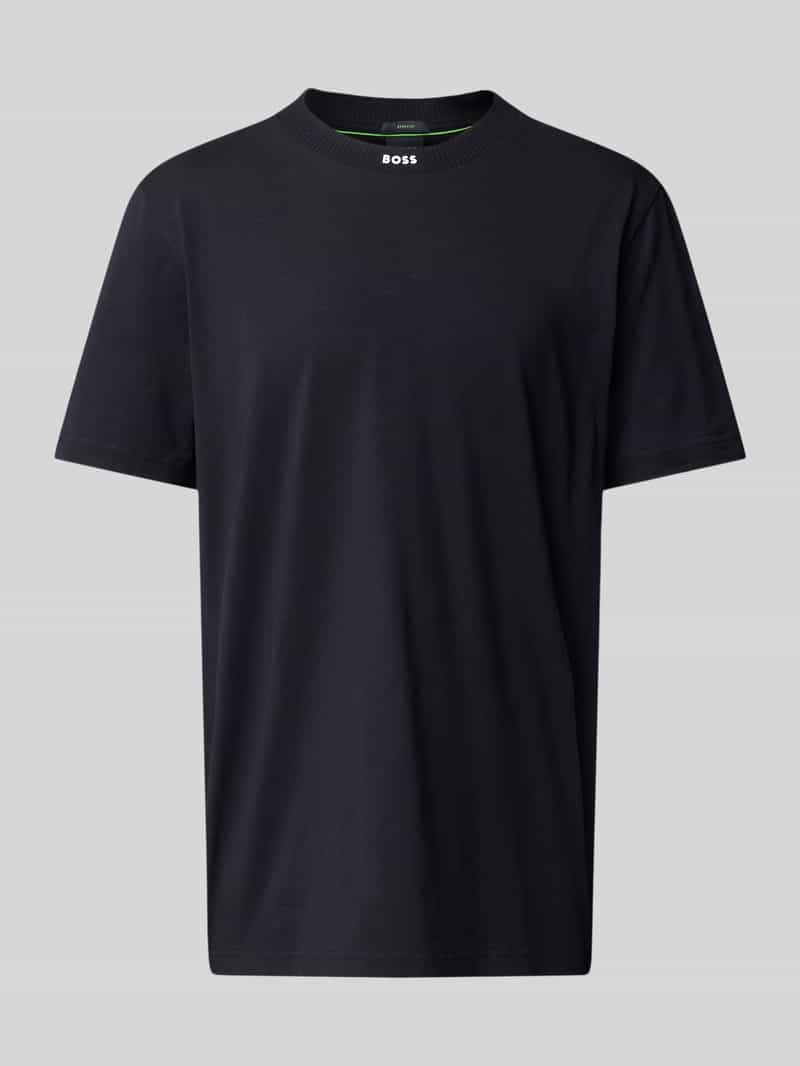 BOSS GREEN T-shirt Tee Rib met logo aan de hals