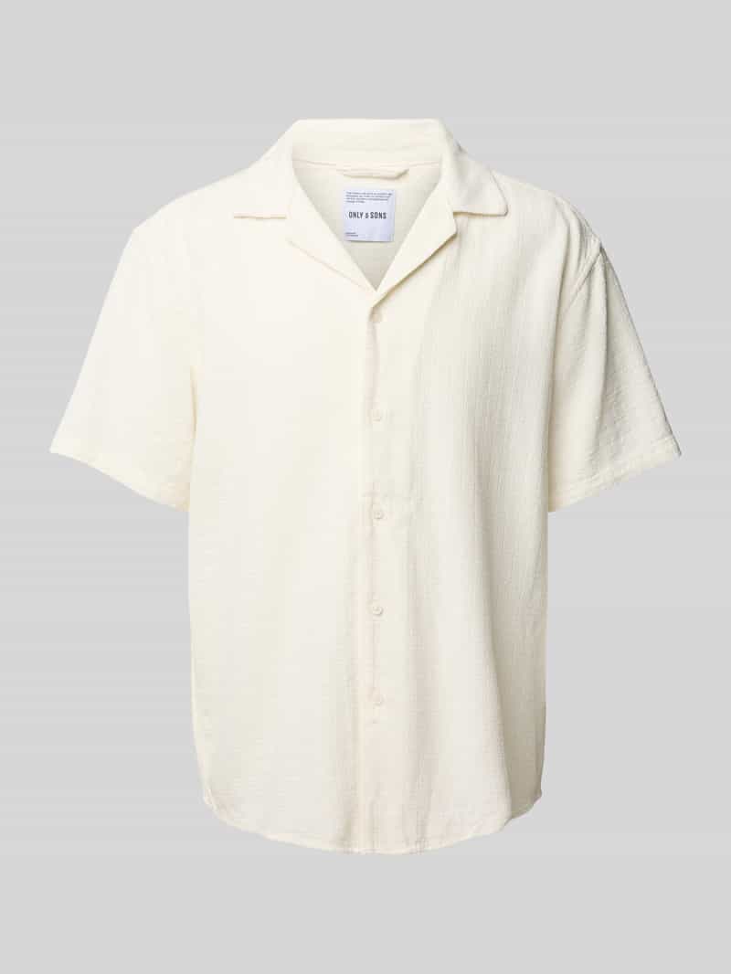 ONLY & SONS Overhemd met korte mouwen ONSLATHAM RLXSS RESORT LINEN STRUC 0257