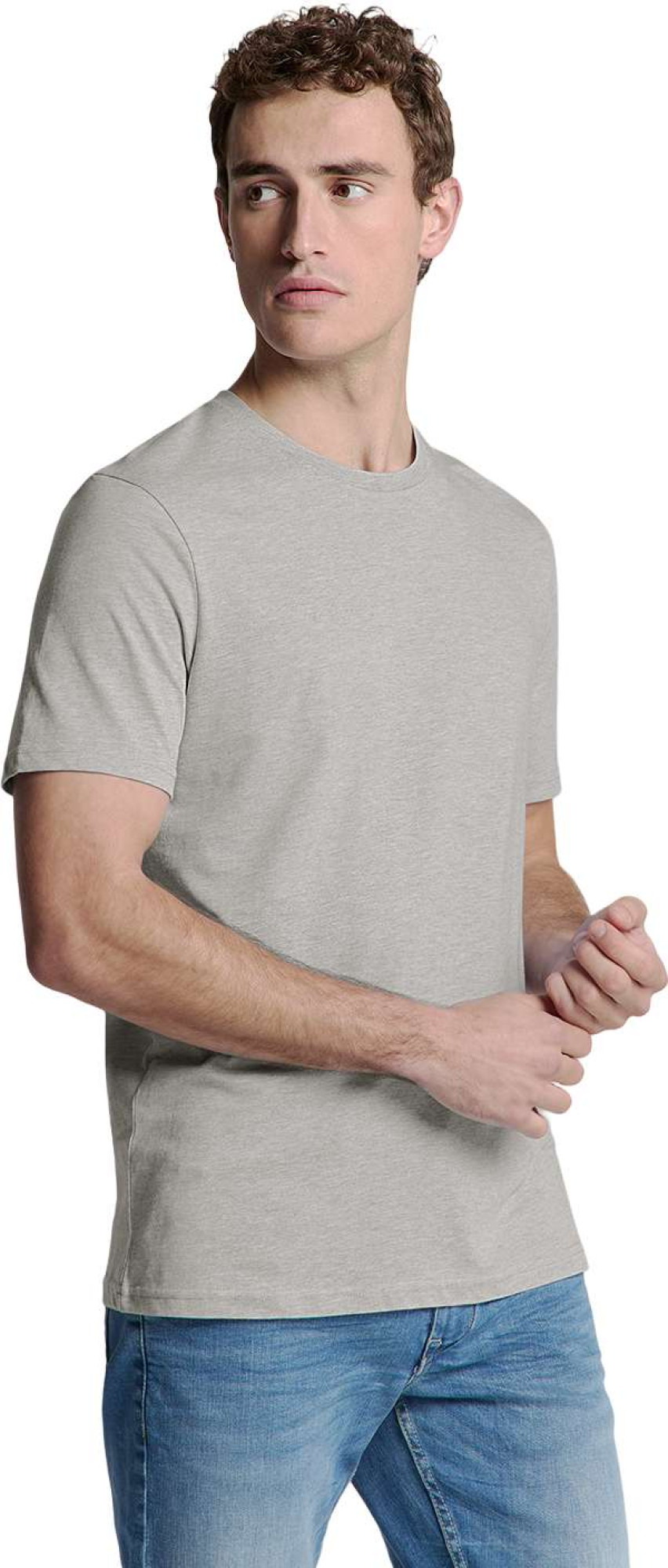 No Excess T-shirt crewneck melange cloud