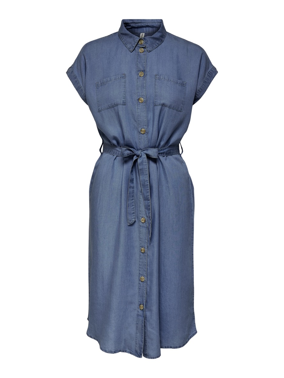 Only Onlpema hannover ss dnm sh dress qytnoos blue denim