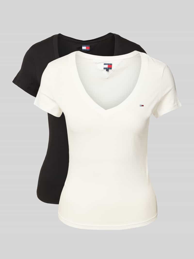 TOMMY JEANS T-shirt TJW 2PACK V-NECK TEE (set, 2-delig, 2 stuks)