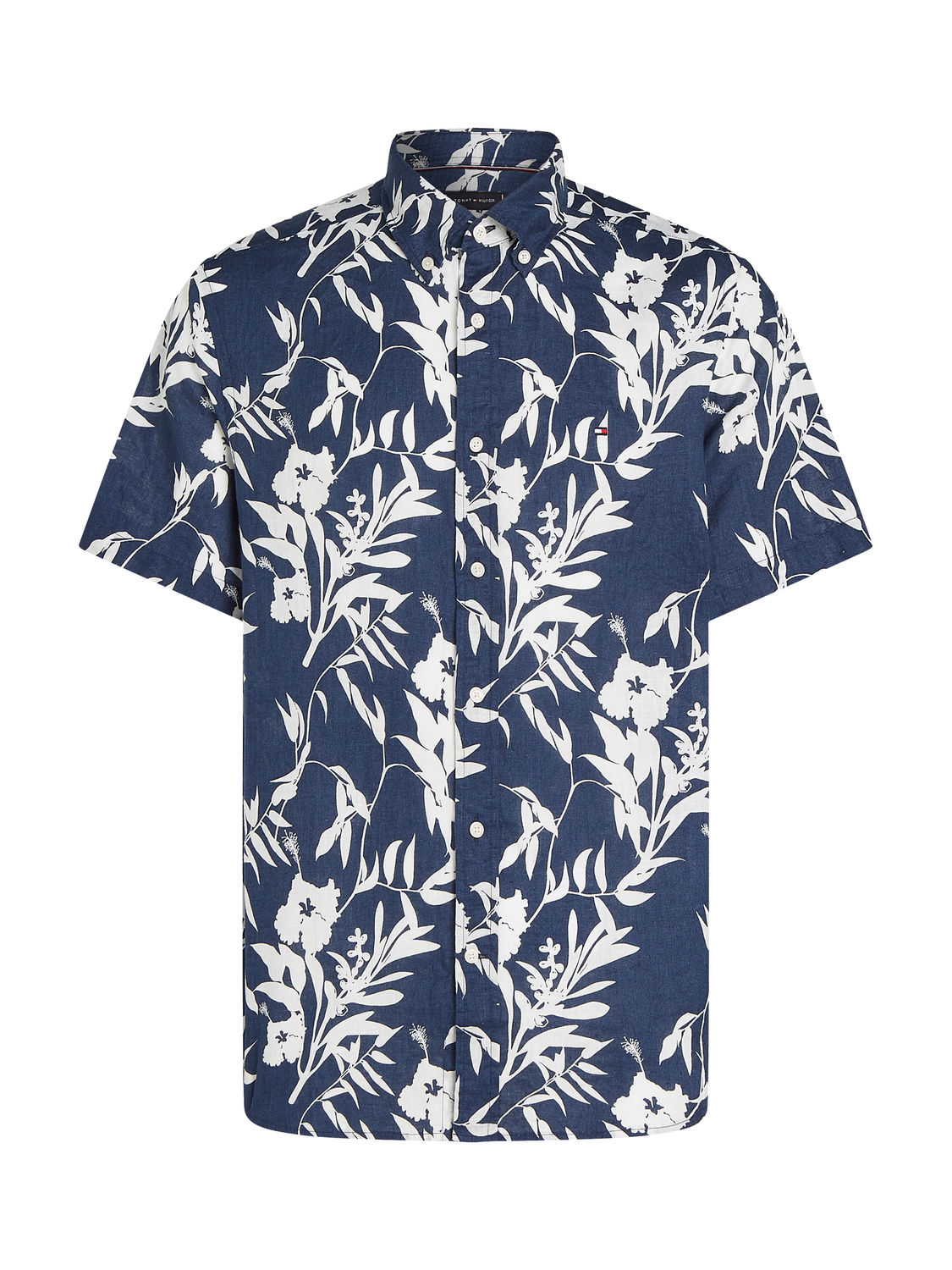 Tommy Hilfiger Linnen overhemd LINEN TROPICAL PRT SS RF SHIRT