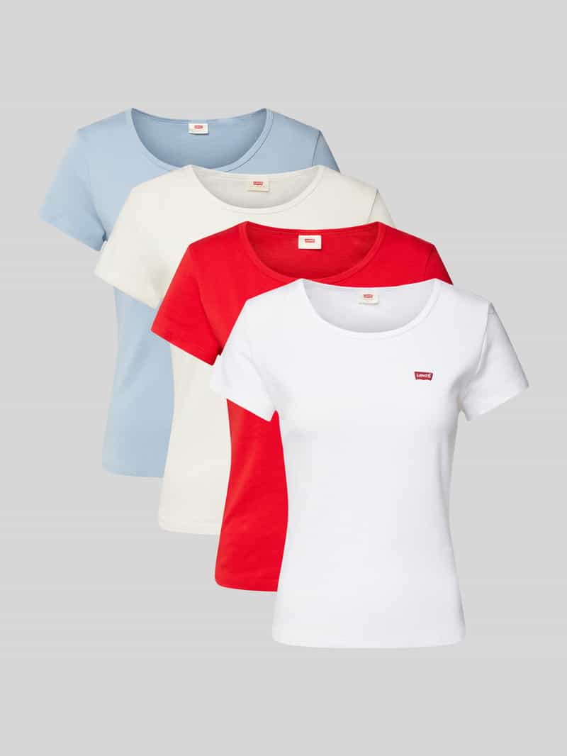 Levi's T-shirt Mini-Logo met klein logoborduursel op borsthoogte (2-delig, Set van 2)