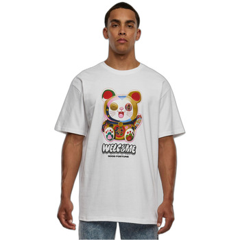Mister tee T-shirt Korte Mouw  T-shirt oversize Welcome Cat Heavy