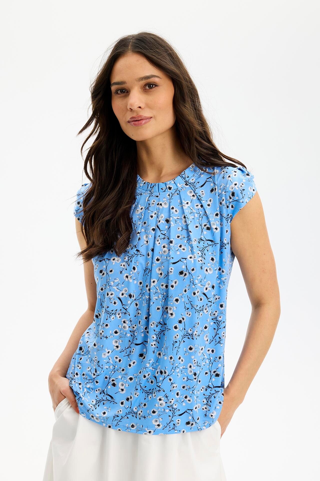 IN FRONT GRAZIA BLOUSE 16715 505 (Light Blue 505)