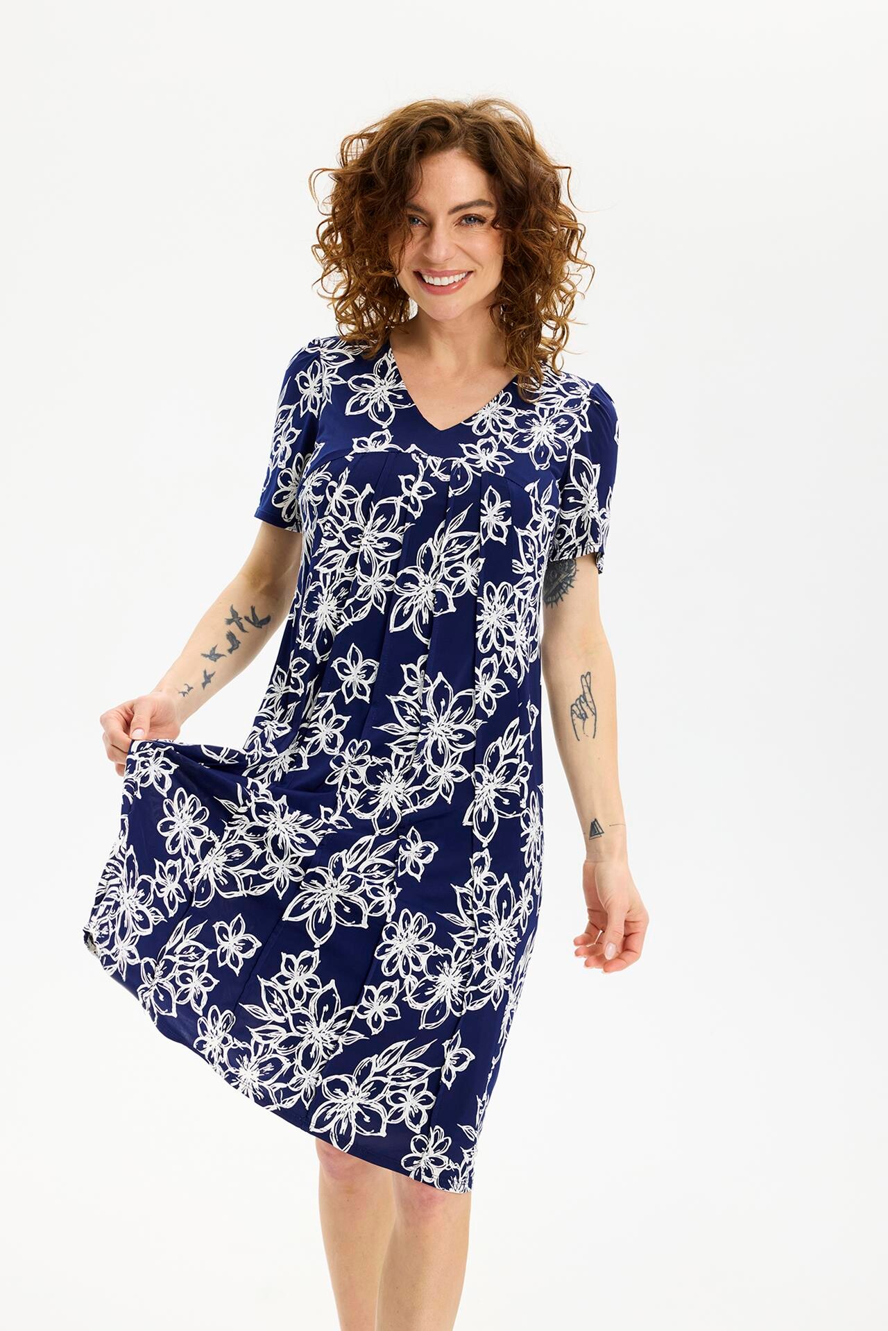 IN FRONT LUCY DRESS 16711 591 (Navy 591)