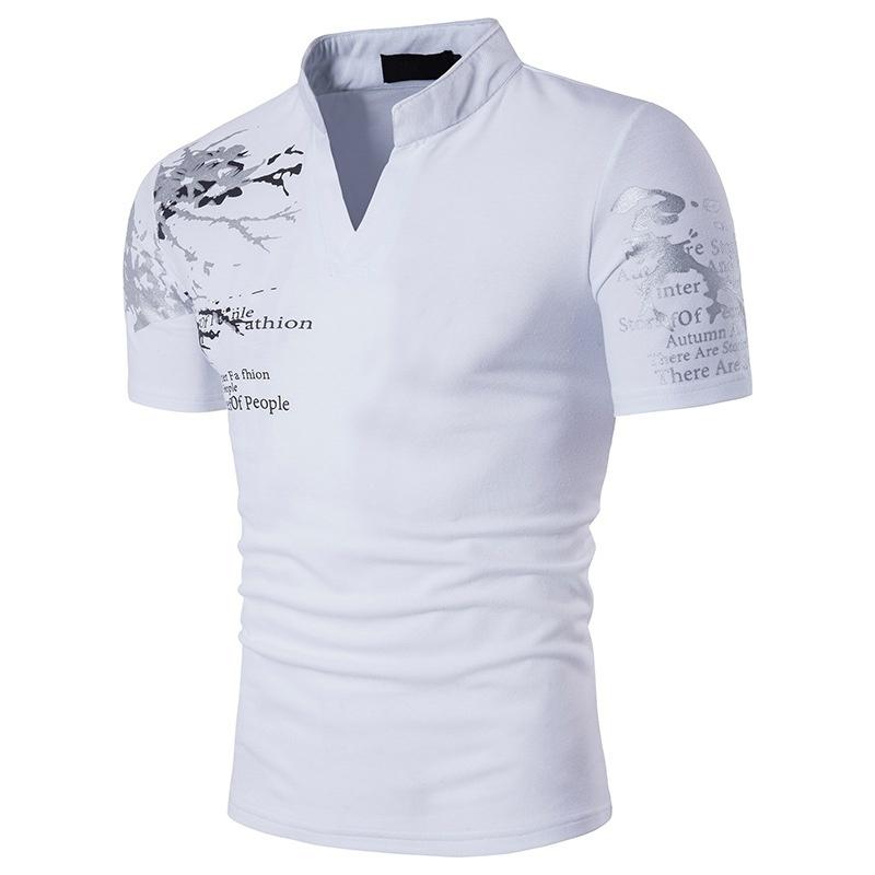 YiShun Heren T-shirt T-shirt met korte mouwen Heren sport-t-shirt V-hals Tees Zomershirts XL