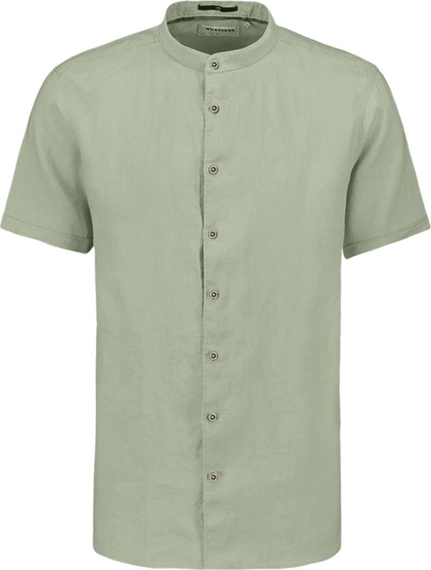 No Excess Shirt short sleeve granddad solid w light army