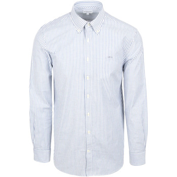 Mcgregor Overhemd Lange Mouw  Overhemd Oxford Streep Blauw
