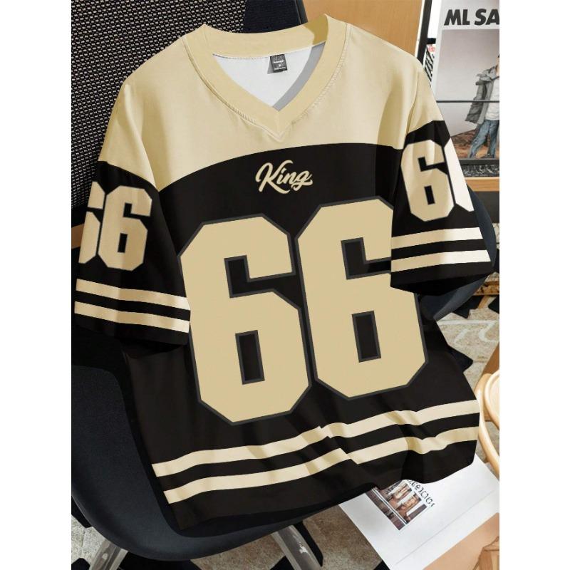 ETST 006 2025 V-hals jersey T-shirt korte mouw retro sportstijl heren sport V-hals T-shirt sneldrogend comfortabel ademend S