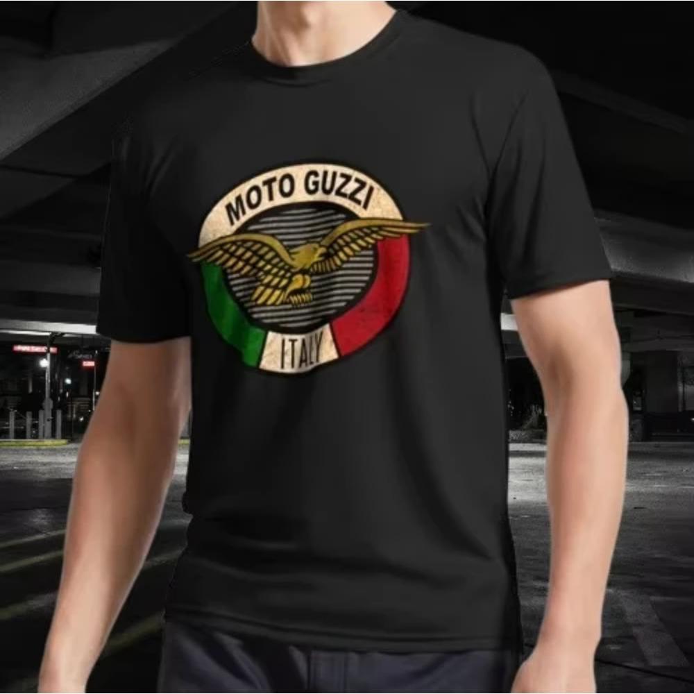 Comfortable season Motorfietsen Italië Moto Guzzi Actief T-shirt Unisex Grappig Amerikaans voor Heren Kleding Dames T-shirts Hoge Kwaliteit 100% Katoen XL