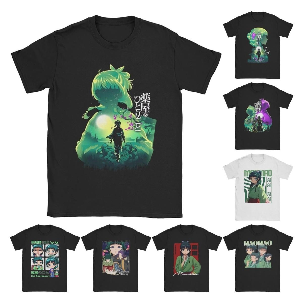 The best product for you Maomao The Apothecary Diaries T-Shirts Men Manga Anime Vintage 100% Cotton Tee Shirt O Neck Short Sleeve T Shirt Printed merch S