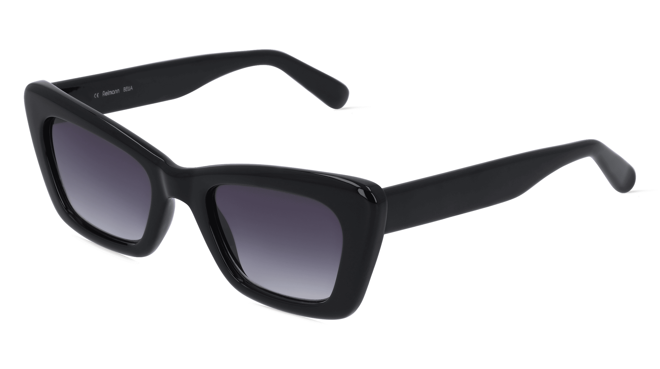 BELLA SUN Vrouwen Zonnebril, Zwart glanzend